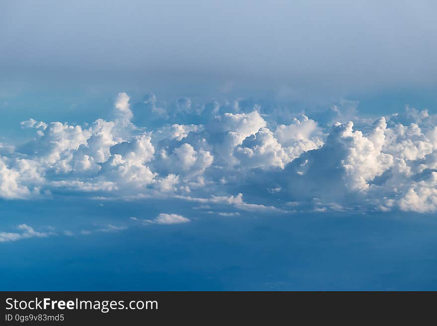 Large cloud formation seen from the above. Large cloud formation seen from the above.