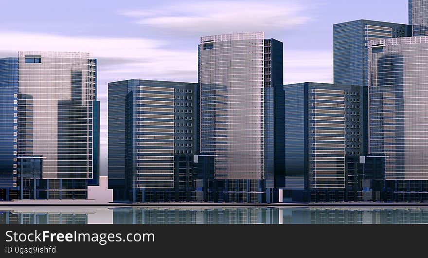 Skyscrapers in City Against Sky