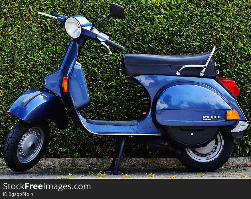 Blue Motor Scooter Px 80 X