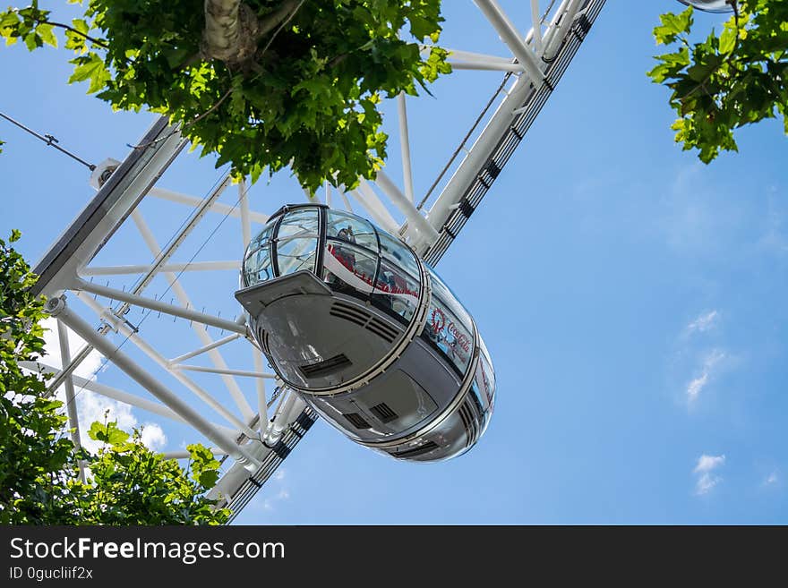 A gondola of the London Eye Ferris wheel. A gondola of the London Eye Ferris wheel.