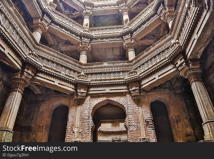 Interior View of Brown Concrete Building during Daytime