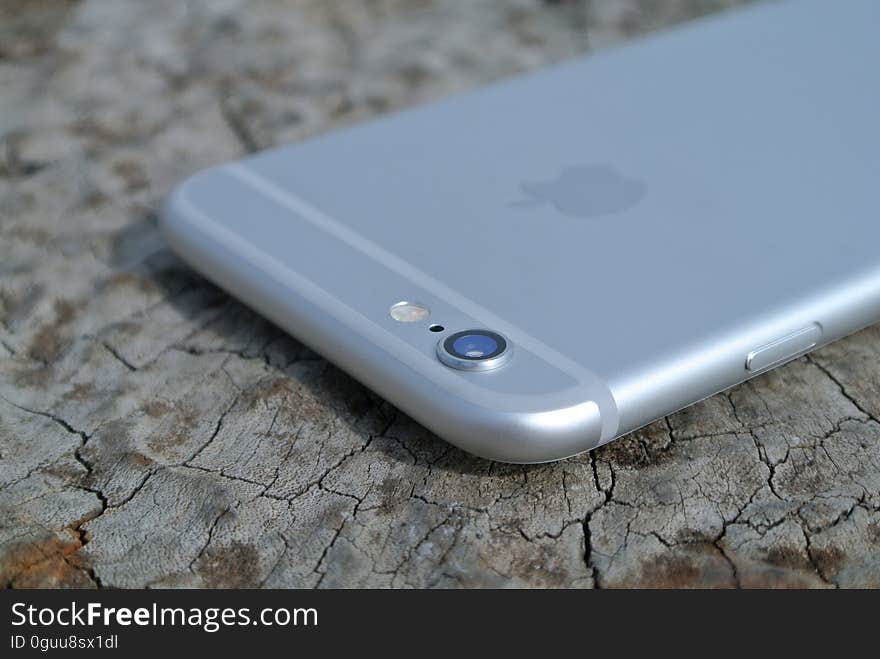 Closeup of an iPhone 6.