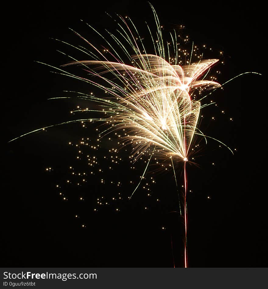 White and Yellow Fireworks