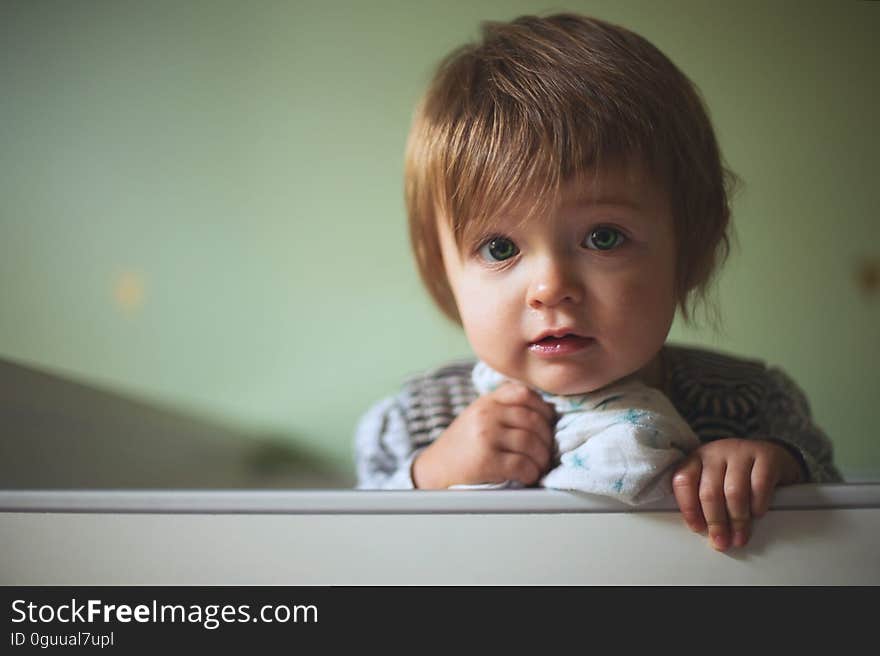 A portrait of a cute blue eyed toddler. A portrait of a cute blue eyed toddler.