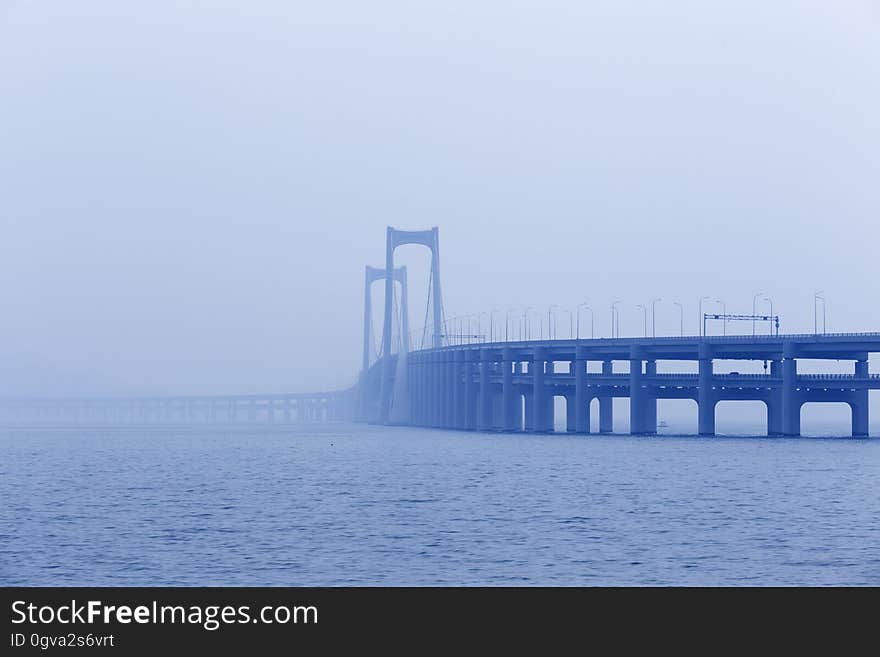 China`s Dalian, Xinghai Bridge`s magnificent appearance. China`s Dalian, Xinghai Bridge`s magnificent appearance