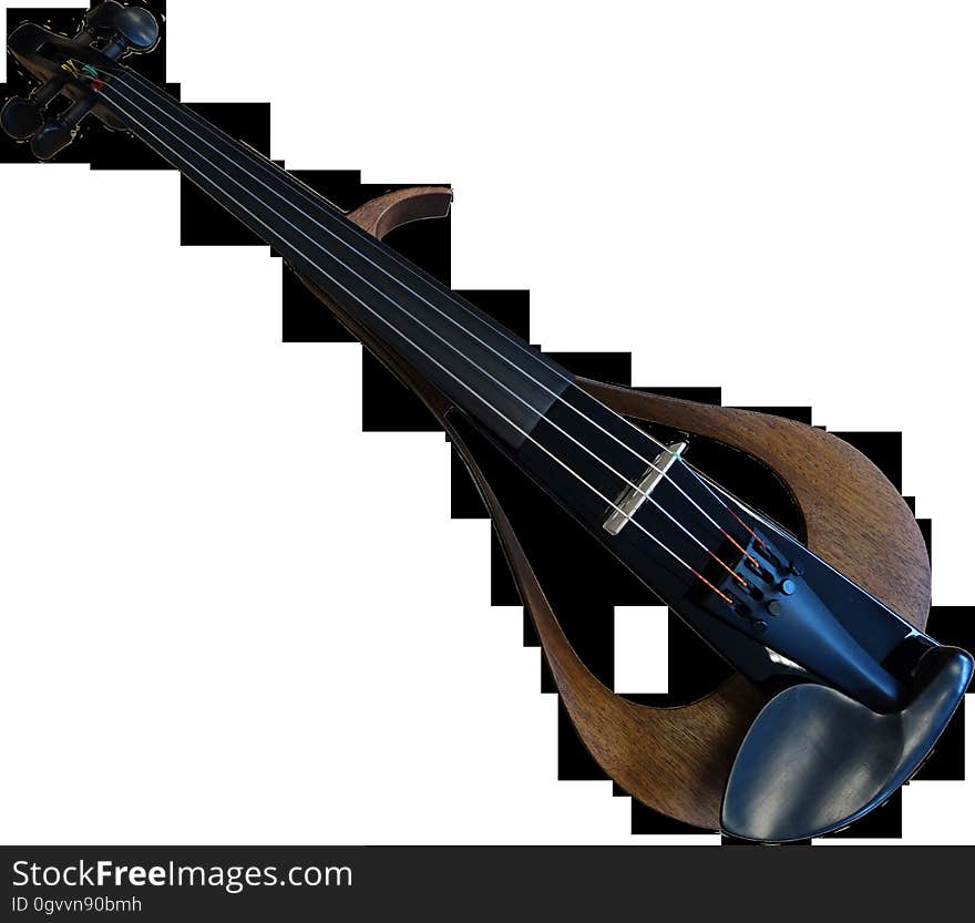 A guitar on white background.