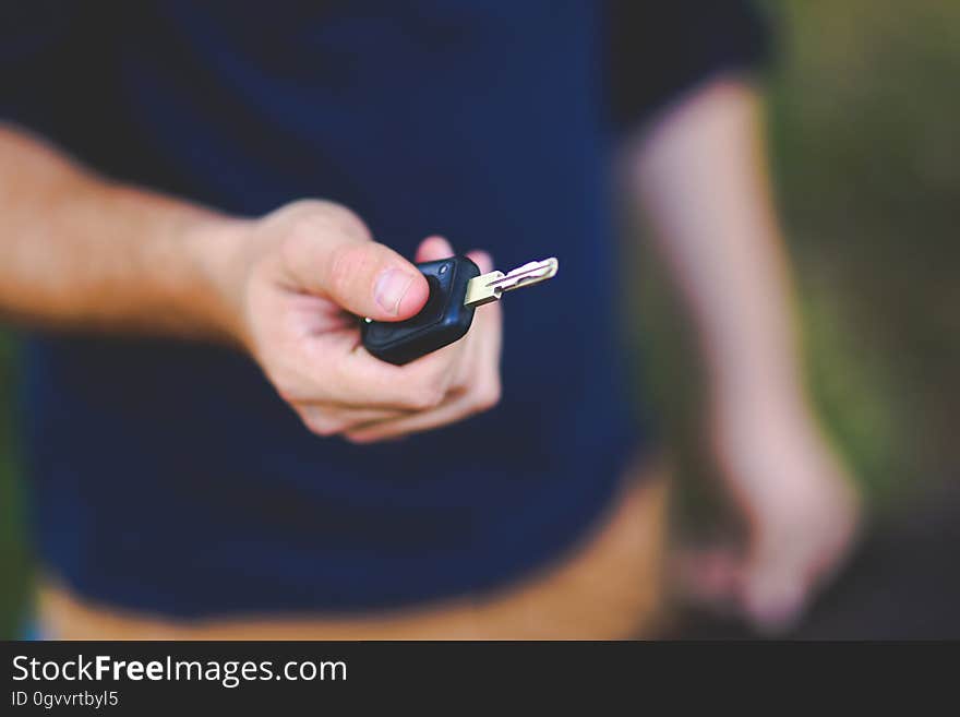 Car key in hand