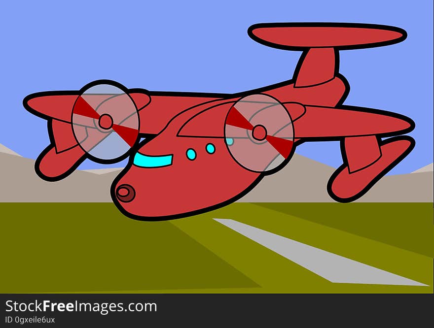 Red, Cartoon, Art, Wing