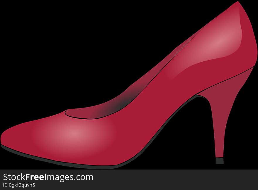 High Heeled Footwear, Footwear, Red, Pink