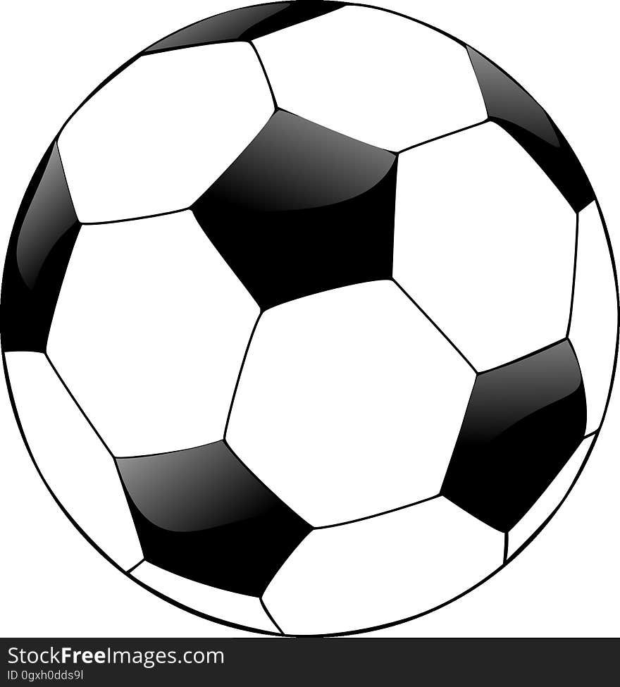 White, Black And White, Football, Ball