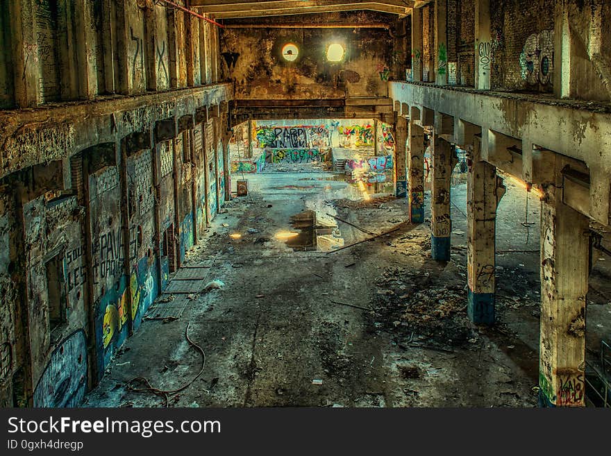 Lost Places, Factory, Hall, Leave