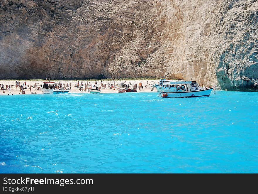 The Shipwreck Cove on Zakynthos island in Greece.