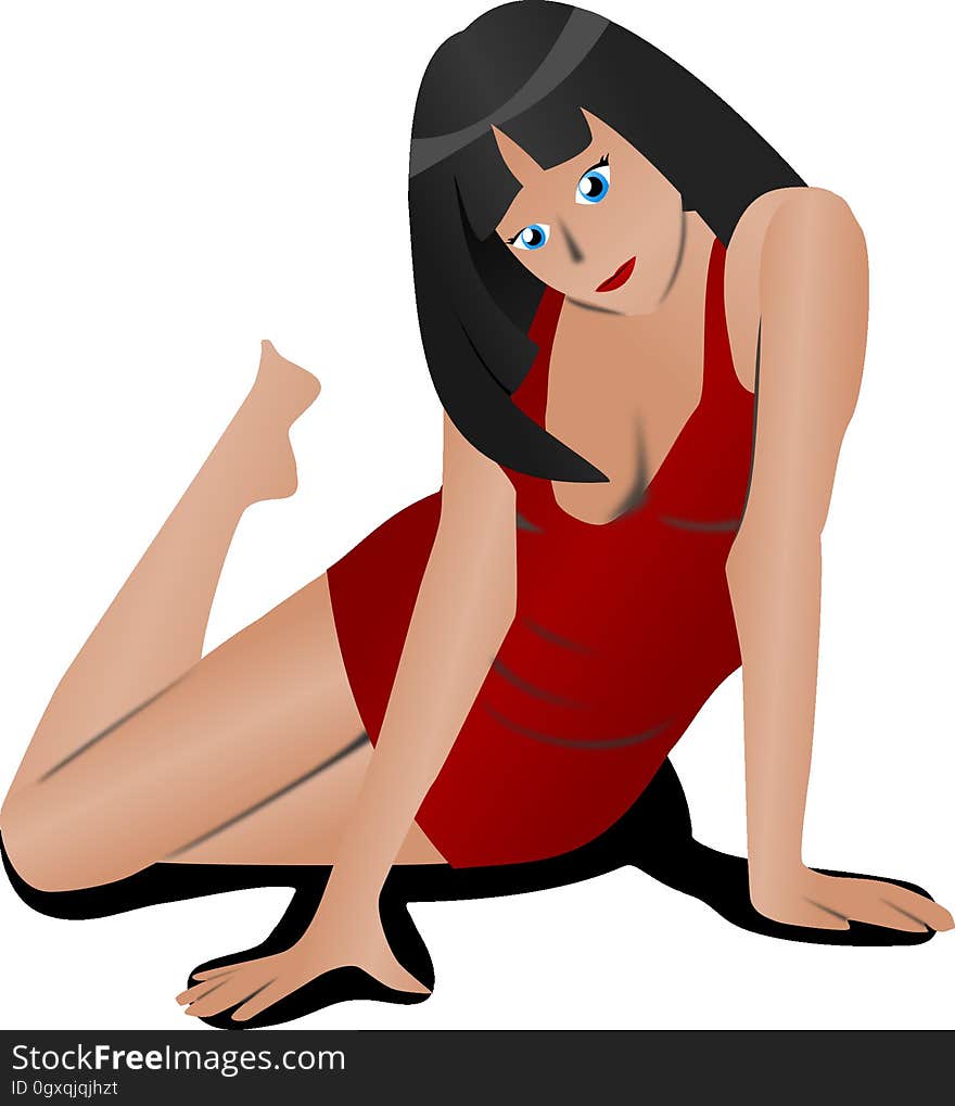 Red, Facial Expression, Sitting, Cartoon