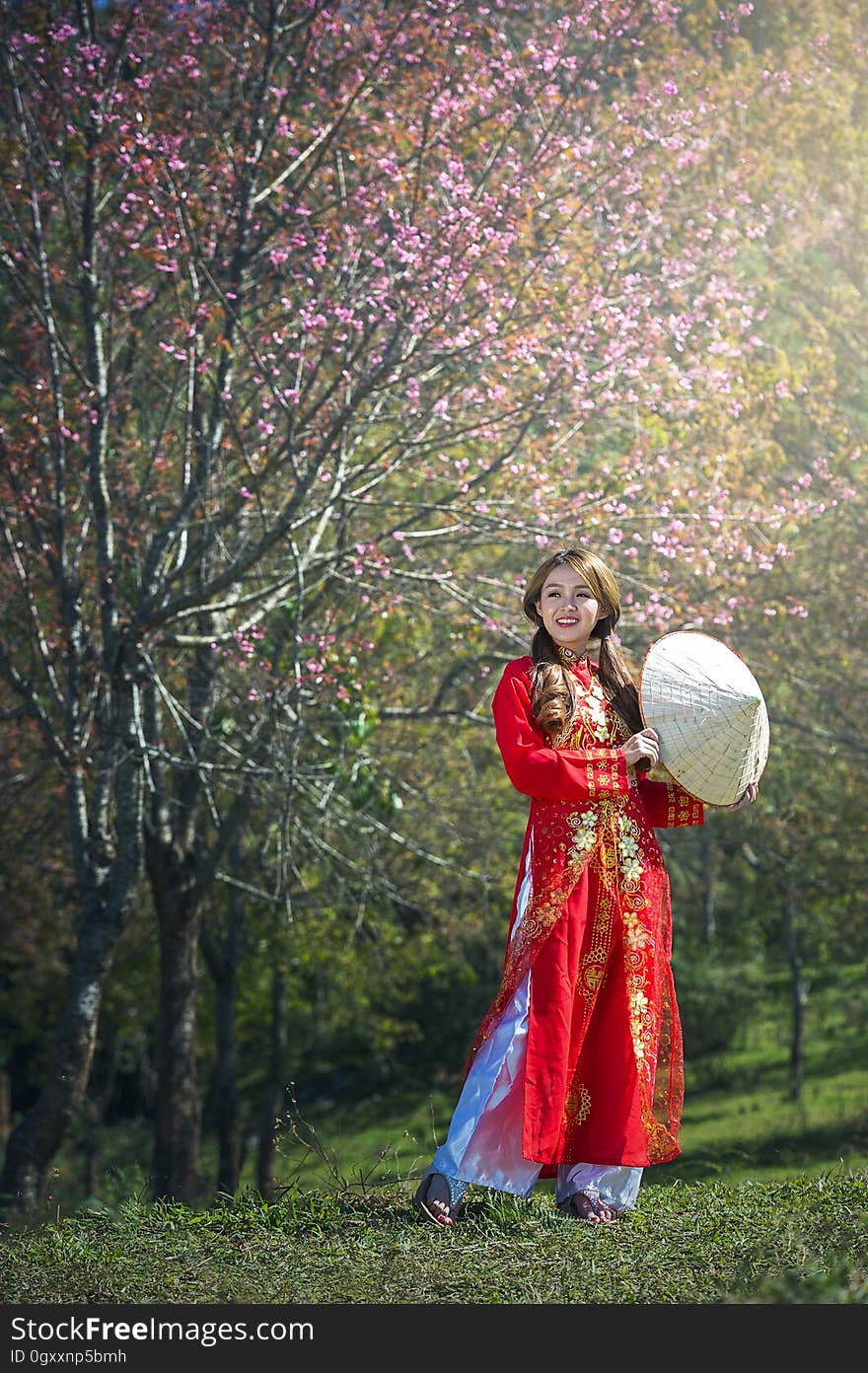 Woman in Traditional Clothing