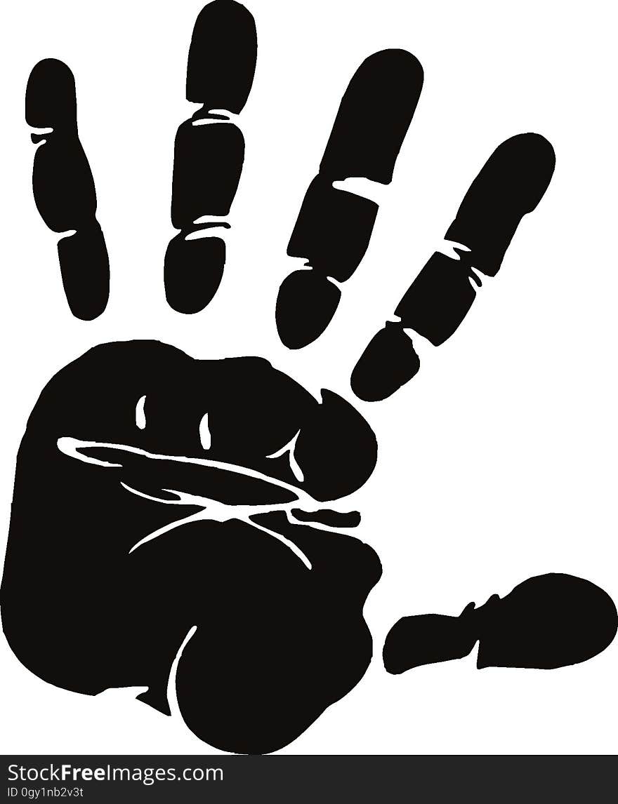 Hand, Black And White, Finger, Silhouette