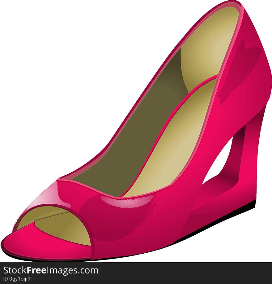 Footwear, High Heeled Footwear, Shoe, Pink