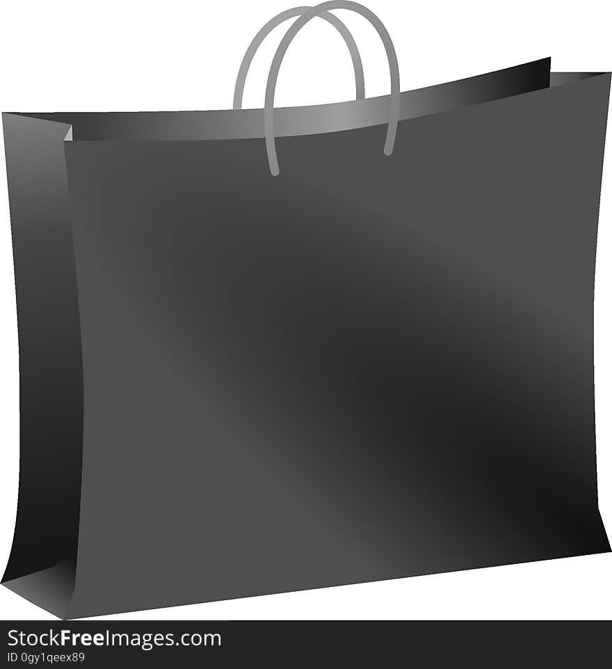 Black, Shopping Bag, Black And White, Product