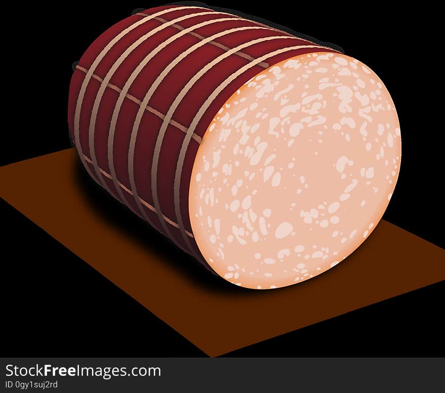 Bologna Sausage, Product Design, Mortadella, Peach