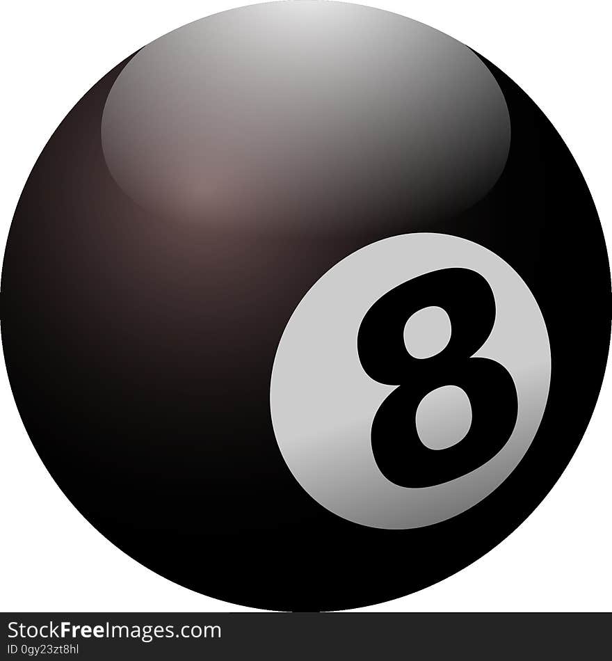 Billiard Ball, Eight Ball, Sphere, Circle