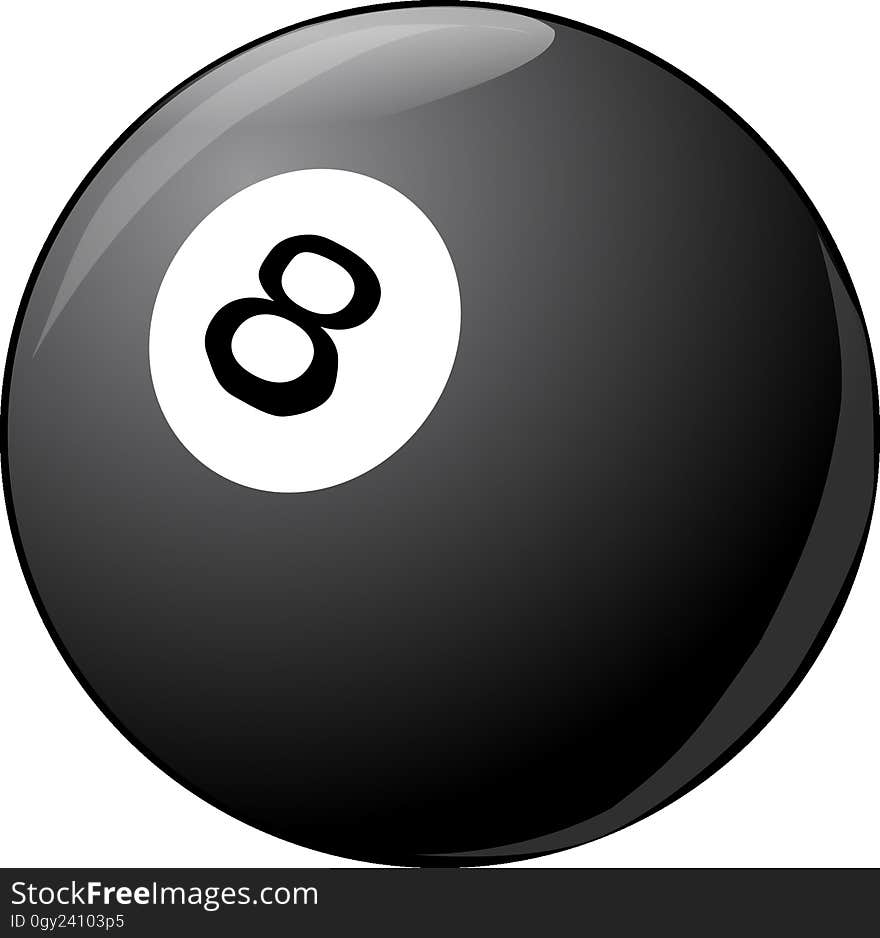 Billiard Ball, Eight Ball, Circle, Product