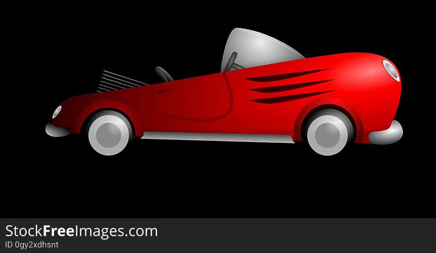 Car, Motor Vehicle, Red, Vehicle