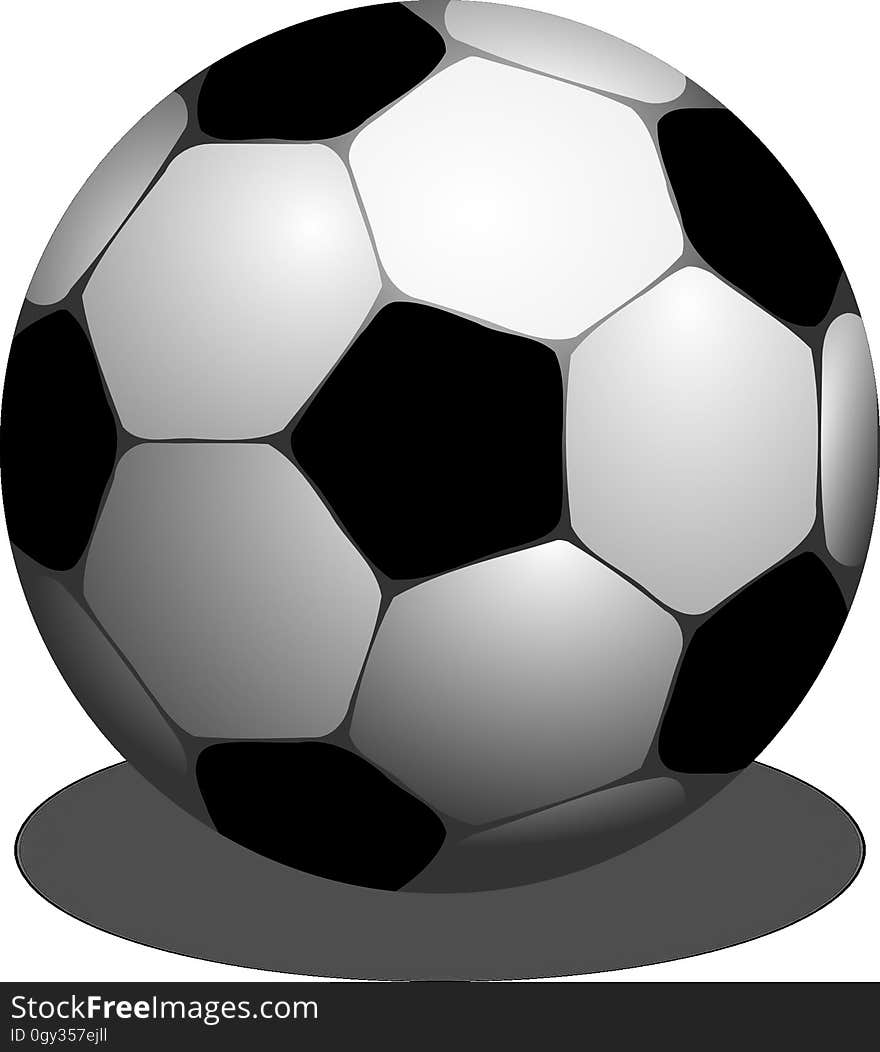 Football, Black And White, Ball, Sports Equipment