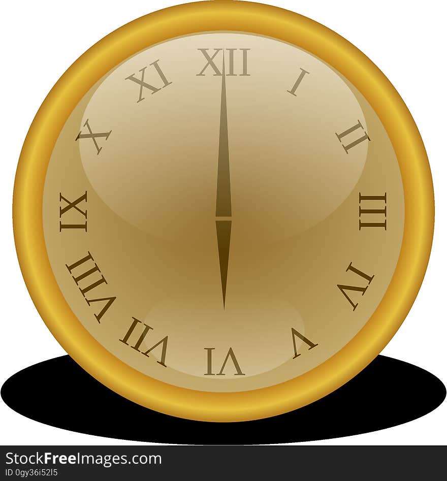 Yellow, Clock, Home Accessories, Circle