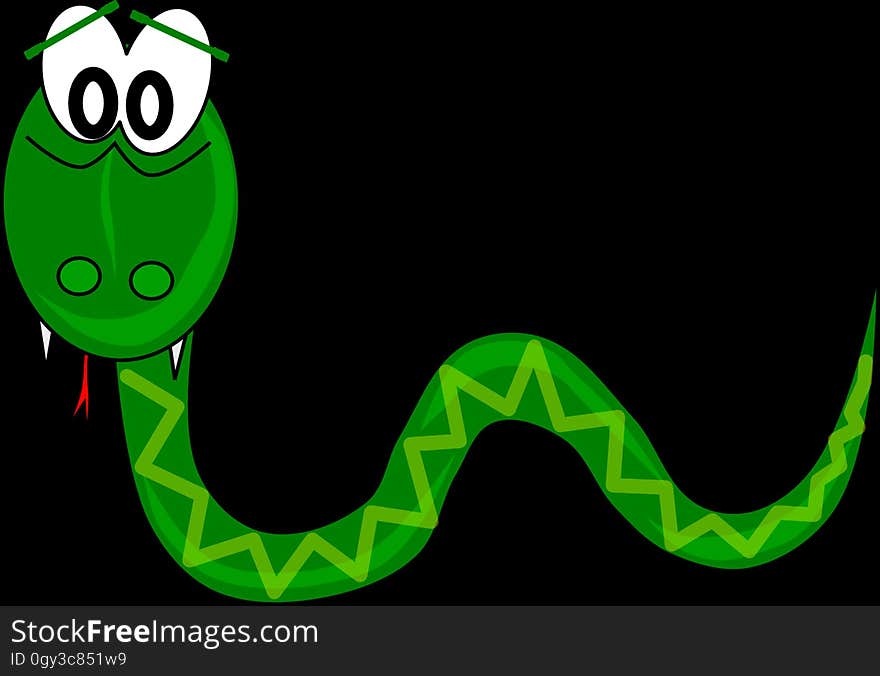 Green, Vertebrate, Serpent, Font