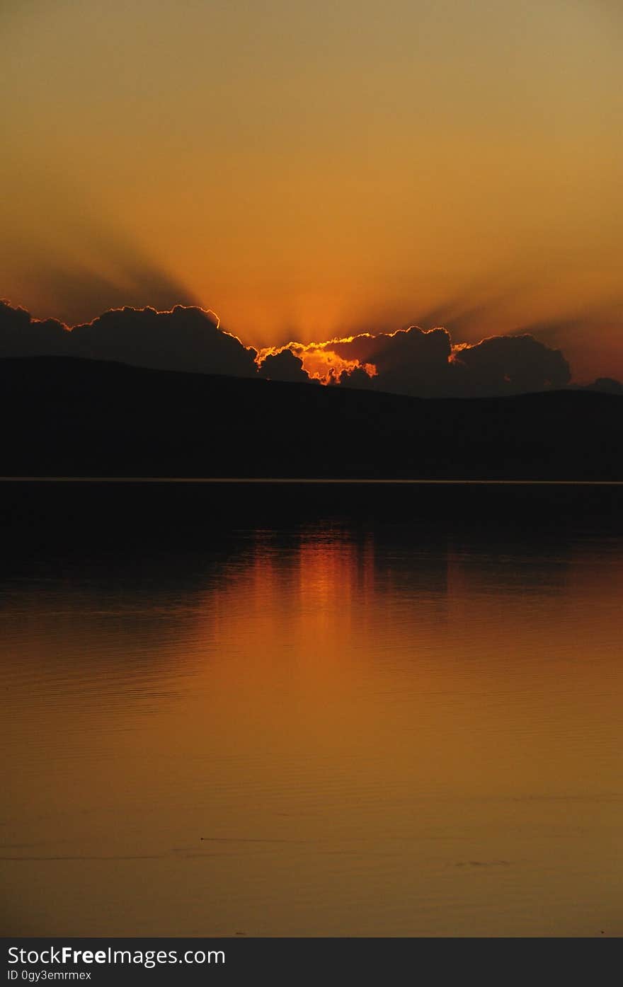 Afterglow, Sky, Reflection, Sunset