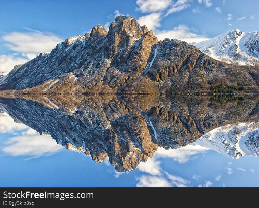 Reflection, Mountain, Mountainous Landforms, Mountain Range