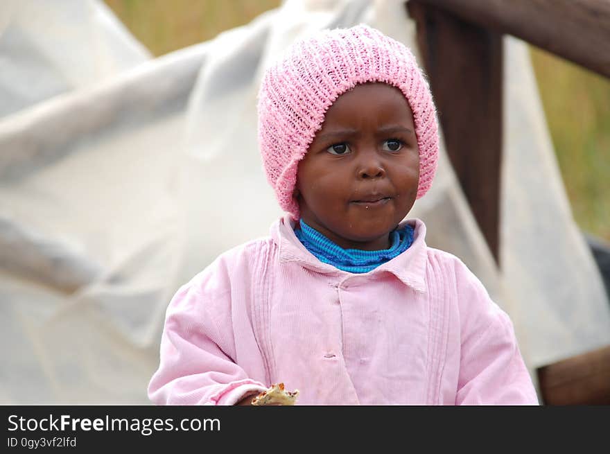 Pink, Child, Headgear, Girl