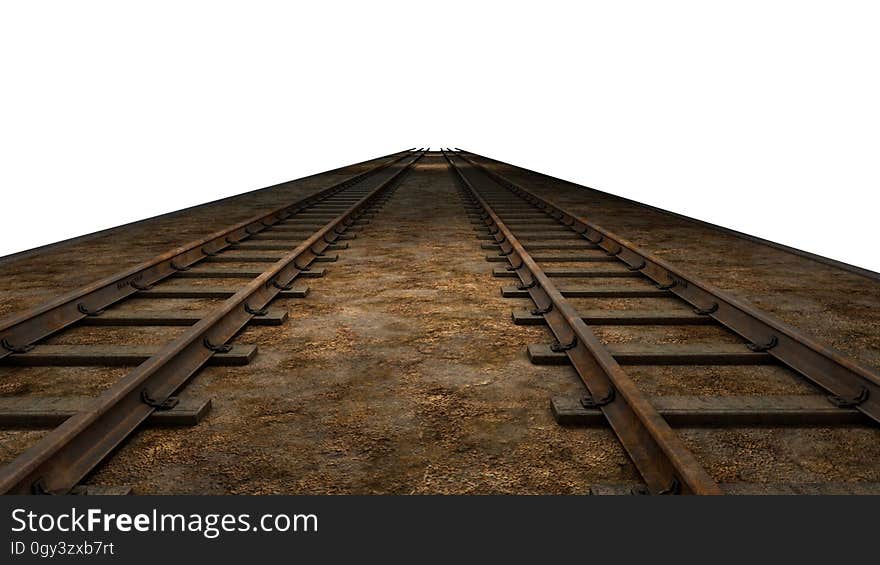 Track, Wood, Sky, Rail Transport