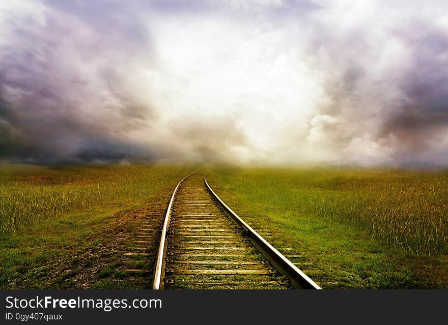 Track, Sky, Horizon, Cloud