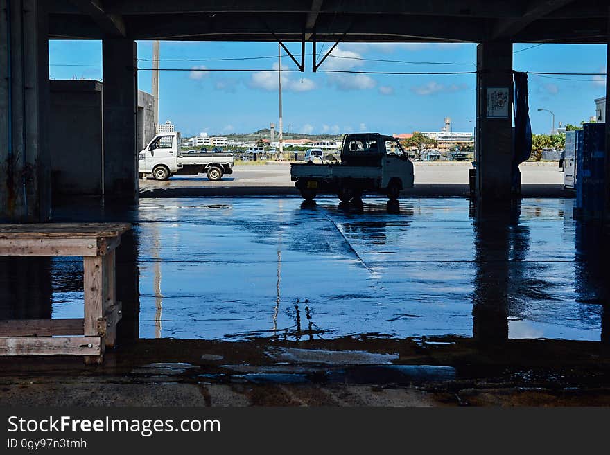 Water, Sky, Car, Blue, Vehicle, Azure