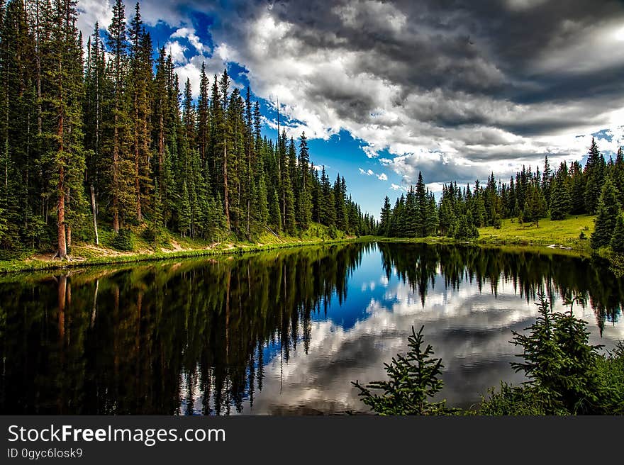 Reflection, Nature, Wilderness, Sky