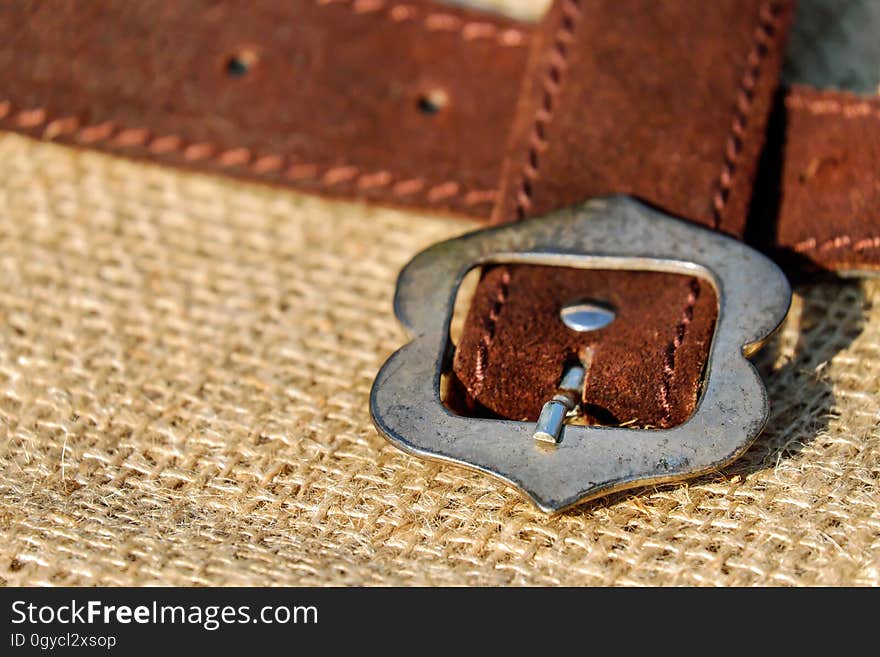 Strap, Brown, Leather, Buckle