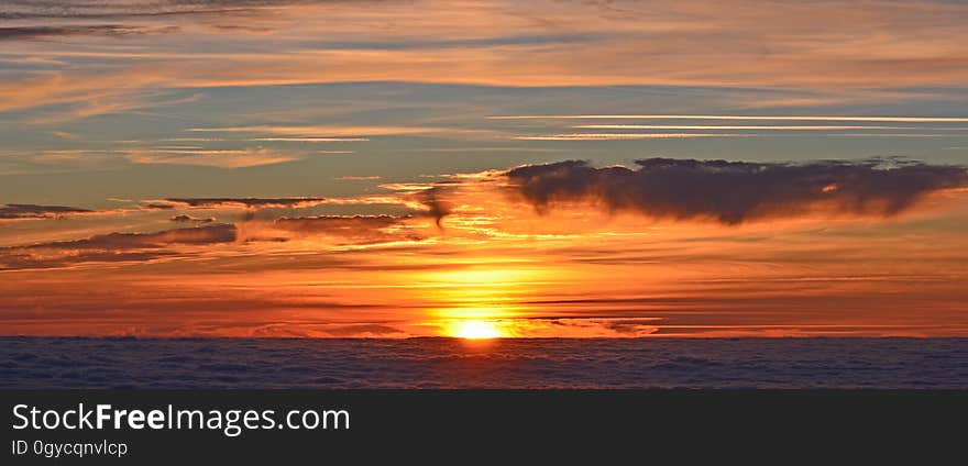 Sky, Horizon, Sunrise, Sunset