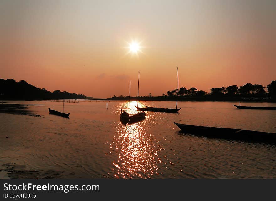 Sunset, Sunrise, Horizon, Calm