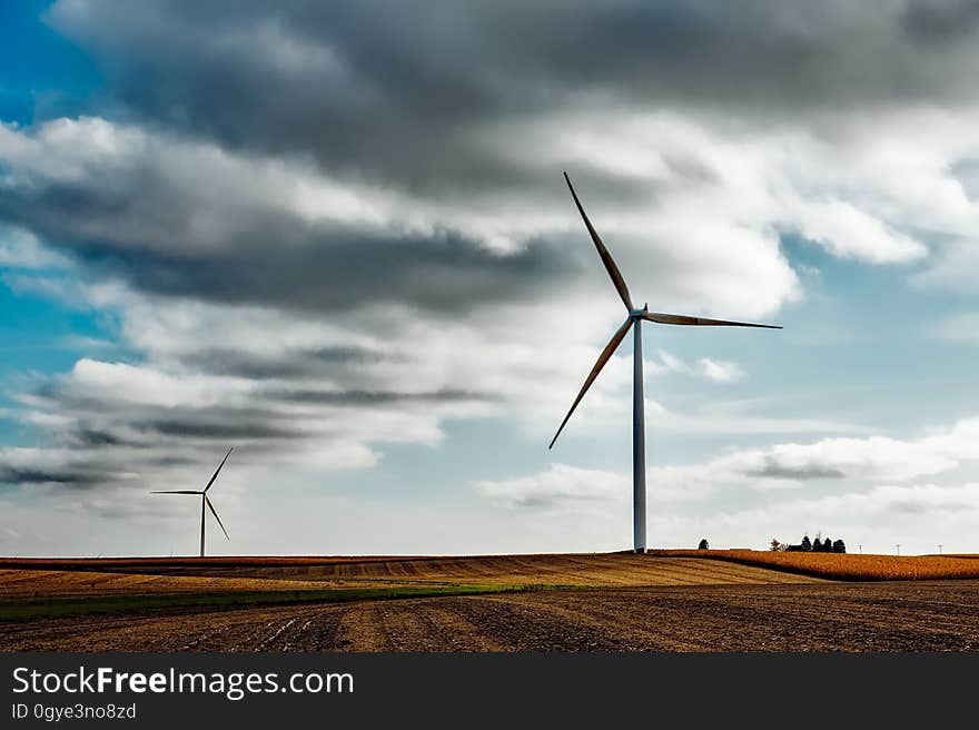 Wind Farm, Wind Turbine, Sky, Windmill