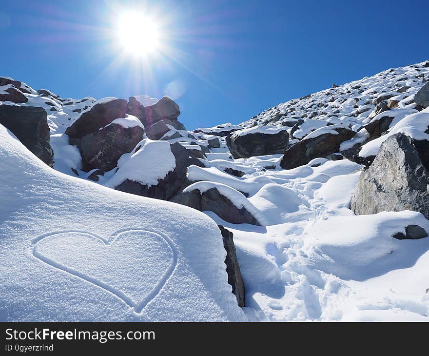 Mountainous Landforms, Snow, Mountain Range, Mountain