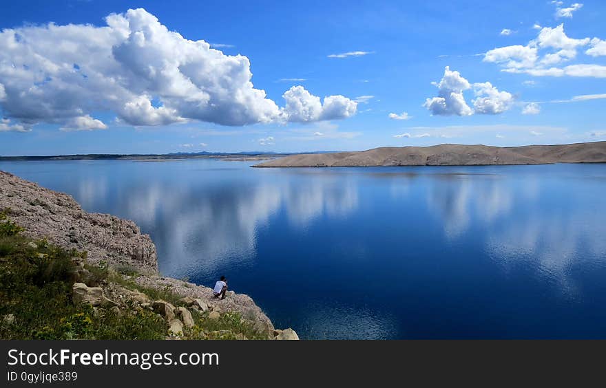 A sunny day on a river or a lake or on the seaside. A sunny day on a river or a lake or on the seaside.