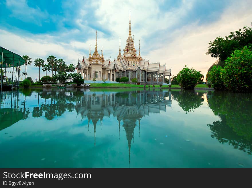 The Buddhist temple of Wat Non or Wa Sora Pong in Mittraphap in Si Khi, Nakohon Ratchasima, Thailand.