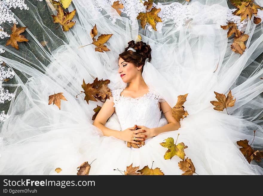 Bride, Woman, Flower, Gown