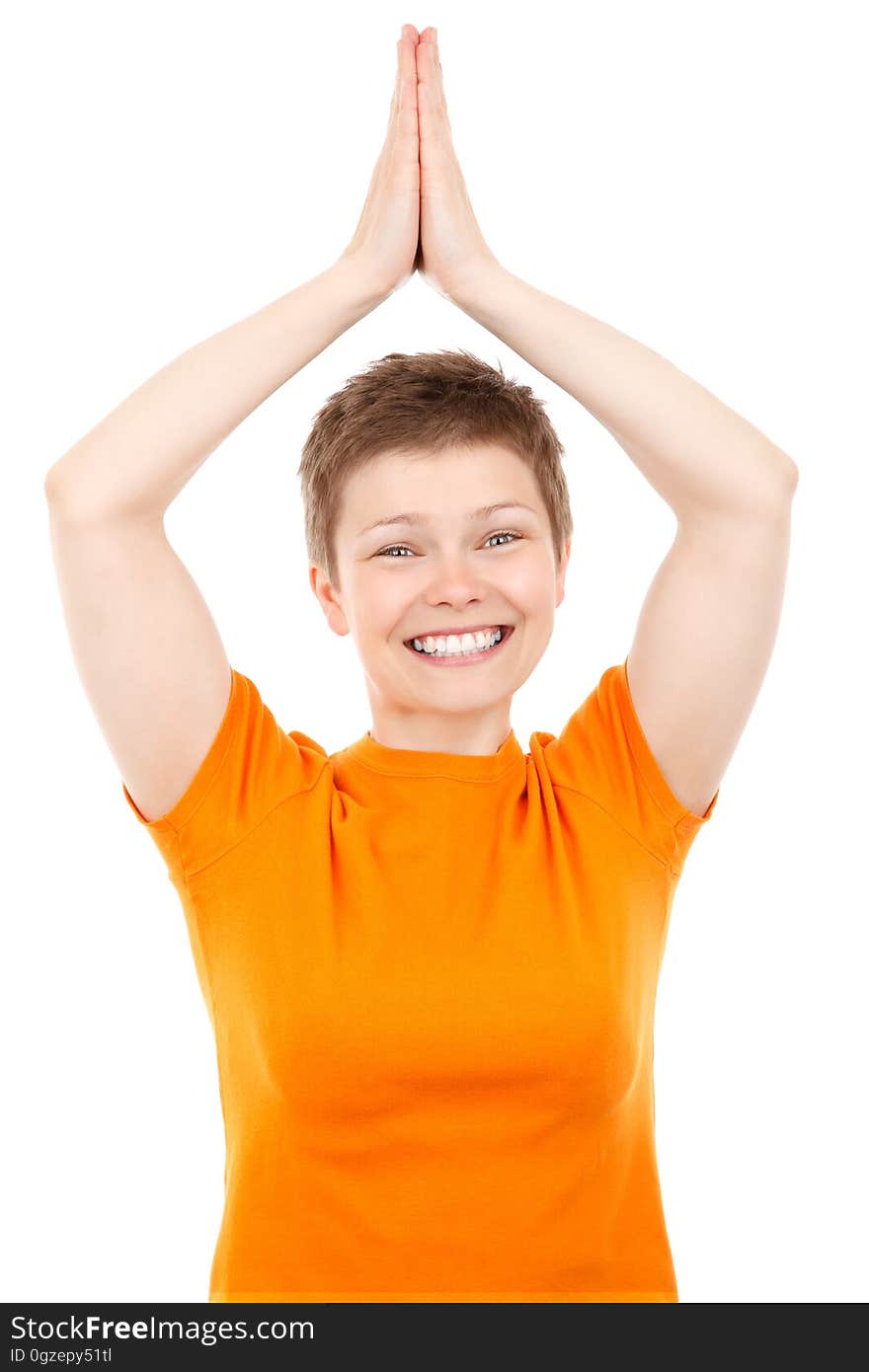 Orange, Shoulder, Smile, Neck