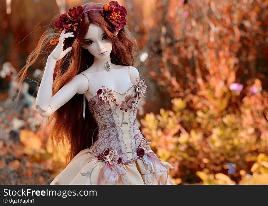 Autumn, Doll, Leaf, Girl