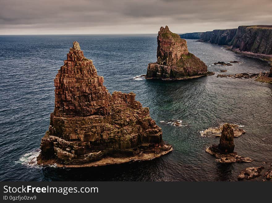 Coast, Rock, Sea, Stack