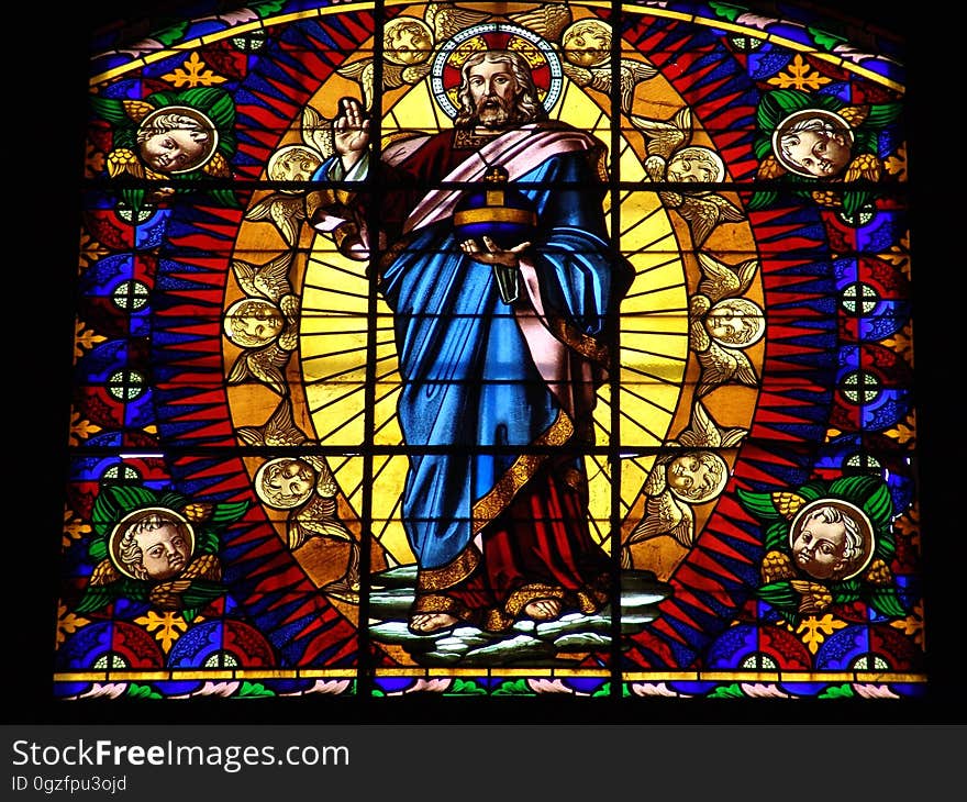 Stained Glass, Glass, Window, Material