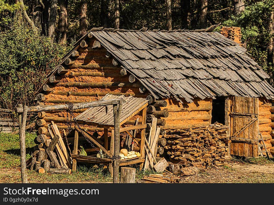 Log Cabin, Hut, Shack, Rural Area