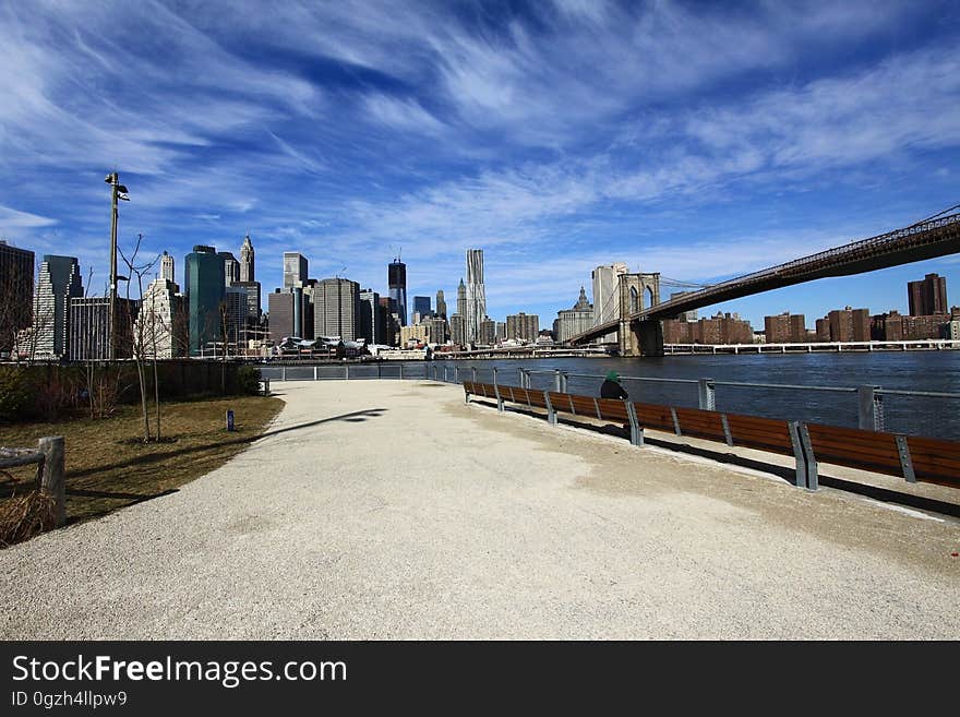 Skyline, Sky, City, Cloud