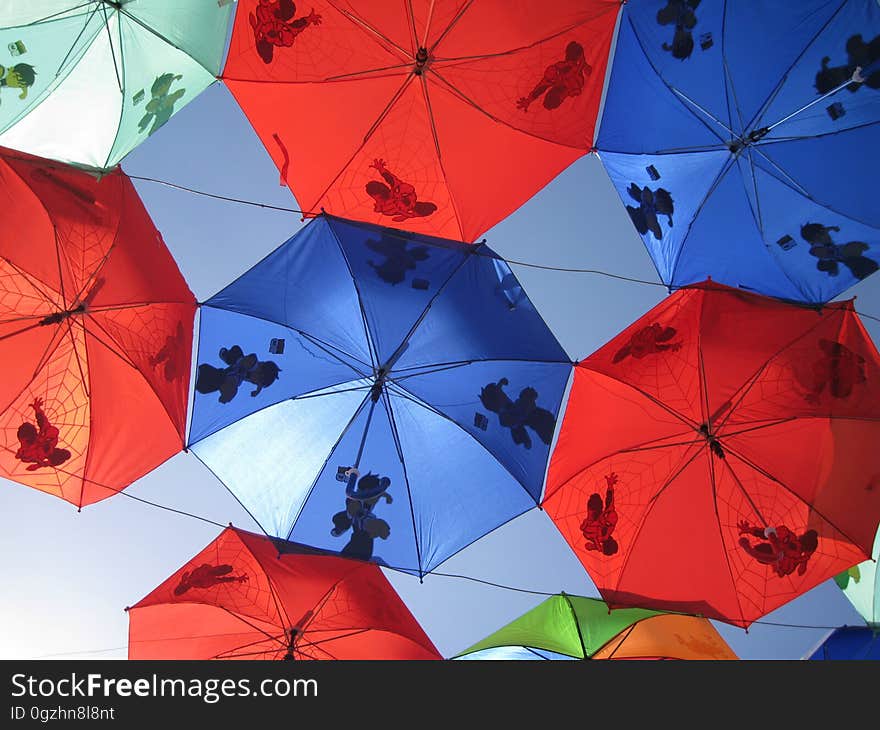 Umbrella, Sky, Symmetry